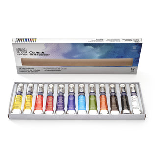Winsor & Newton COTMAN Watercolour 12 x 8ml Tube Set