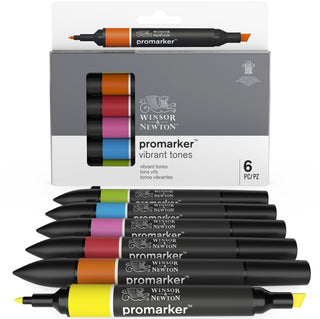 Winsor & Newton PROMARKER 6 Pen Sets