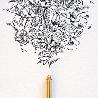 BRASS LUMOS MINI Refillable Fineliner - SPECIAL EDITION