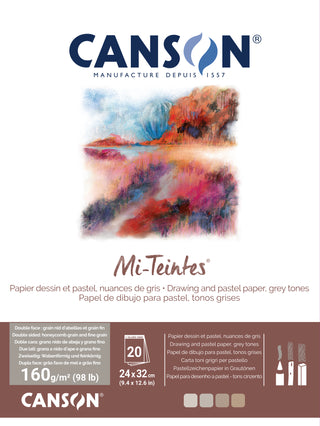 Canson Mi-Teintes GREY TONES Drawing & Pastel Paper Pad