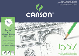 Canson 1557 120gsm Cartridge Pad