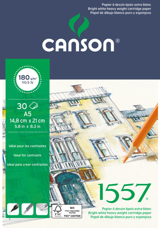 Canson 1557 180gsm Cartridge Pads