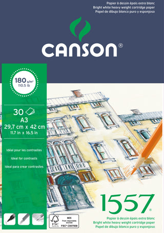 Canson 1557 180gsm Cartridge Pads