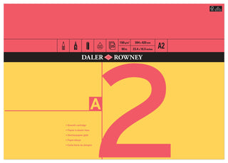 Daler Rowney Red & Yellow Smooth Cartridge Pad