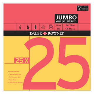 Daler Rowney Red & Yellow Smooth Cartridge Pad