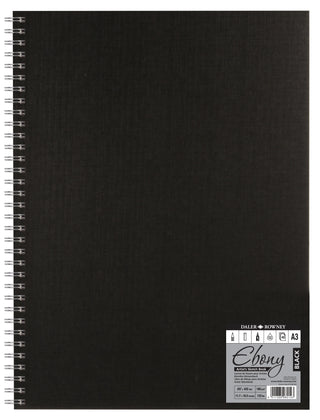 Daler Rowney Ebony Black Paper Spiral Sketchbooks