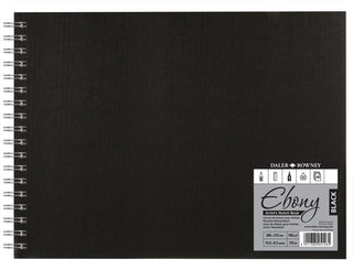 Daler Rowney Ebony Black Paper Spiral Sketchbooks