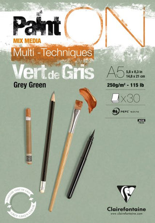 Clairefontaine Paint ON Multi-Techniques Vert de Gris