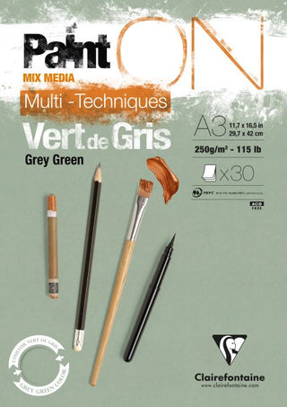Clairefontaine Paint ON Multi-Techniques Vert de Gris