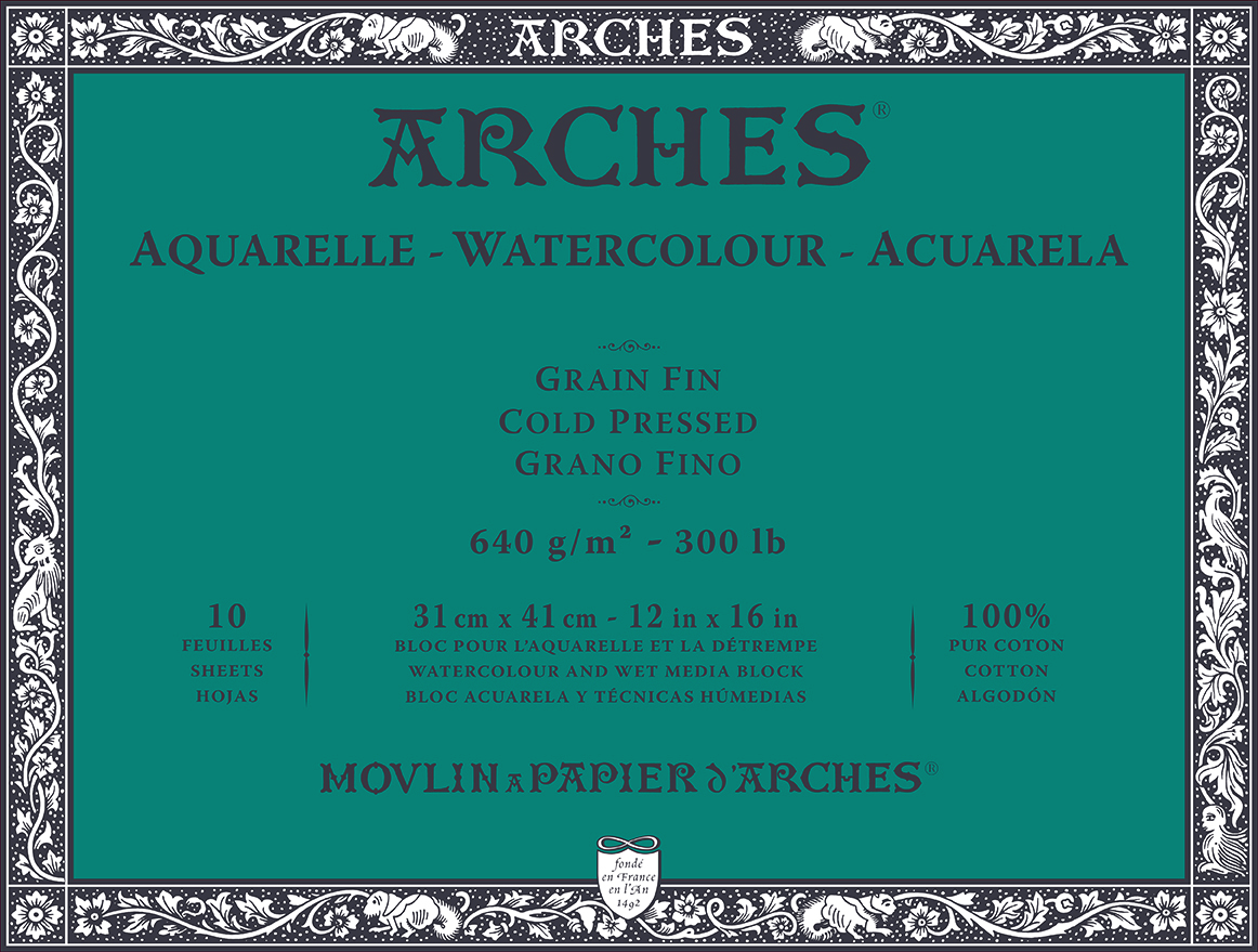 Arches Watercolor Block - Rough - 12 x 16