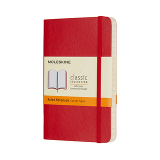 Moleskine Classic Soft Cover Notebook - SCARLET RED
