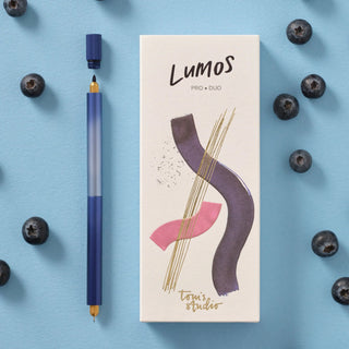 LUMOS BLUEBERRY Special Edition Pro Duo Tip Refillable Fineliner