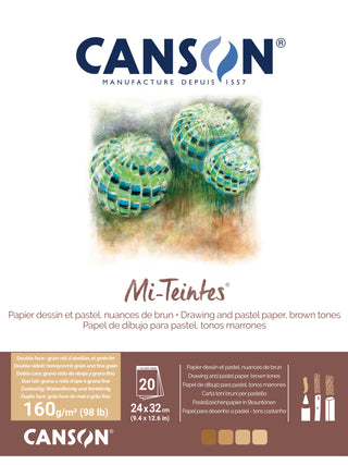 Canson Mi-Teintes BROWN TONES Drawing & Pastel Paper Pad