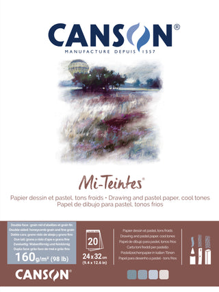 Canson Mi-Teintes COOL TONES Drawing & Pastel Paper Pad
