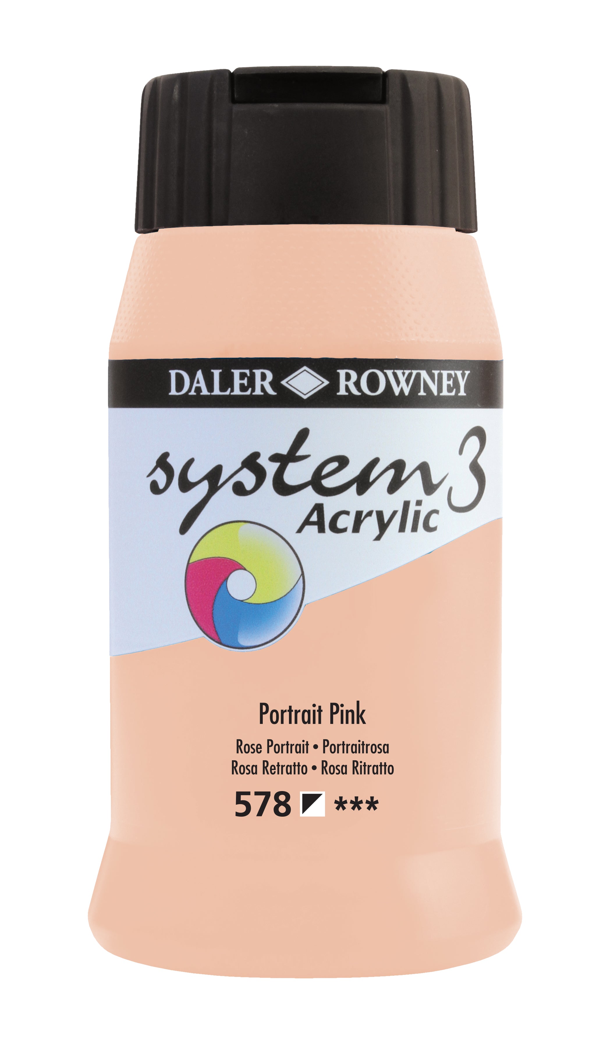 Daler Rowney System 3 Acrylic Paint 59ml (578 Portrait Pink Daler Rowney System 3 Acrylic Paint 59ml (578 Portrait Pink