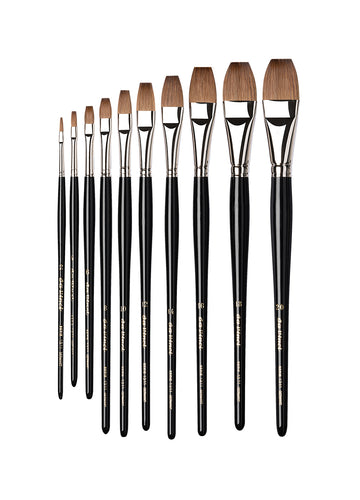 da Vinci Brushes da vinci brushes 5023 maestro 2 hog bristle flat (sizes  2,4,6,8) artist brush set, black 4