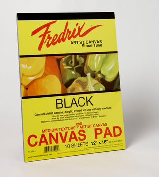 Fredrix BLACK PRIMED Canvas Pad