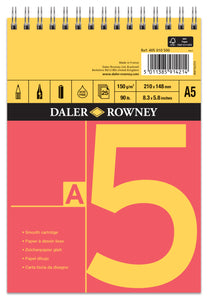 Daler Rowney Red & Yellow Smooth Cartridge Spiral Pad