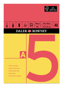 Daler Rowney Red & Yellow Smooth Cartridge Pad