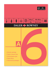 Daler Rowney Red & Yellow Smooth Cartridge Pad