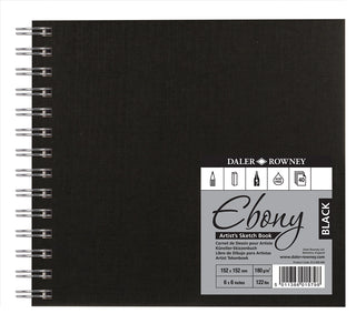 Daler Rowney Ebony Black Paper Spiral Sketchbooks