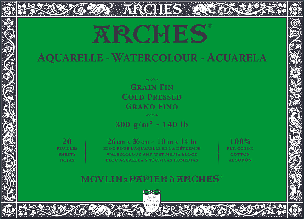 Arches Watercolour Block 140 lb. 14 x 20 Rough Press