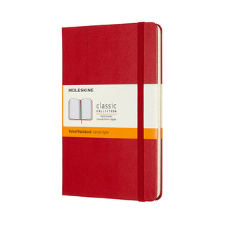 Moleskine Classic Hard Cover Notebook - SCARLET RED