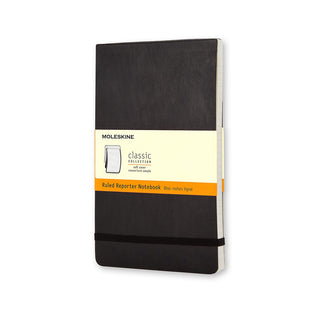 Moleskine Classic Soft Cover Reporter Notebook - BLACK
